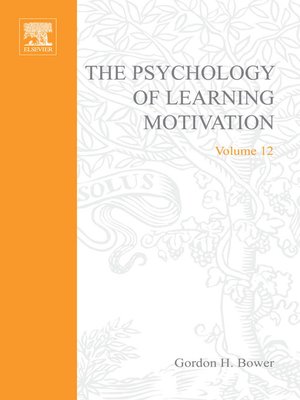 cover image of Psychology of Learning and Motivation